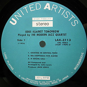 MODERN JAZZ QUARTET / Music From 