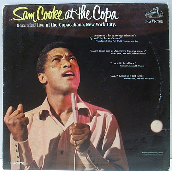 レコードメイン画像：MONO 初回ニッパー 銀文字 深溝 US 完全オリジナル SAM COOKE At The Copa ('64 RCA) モノラル 1stプレス NY傑作ライヴ