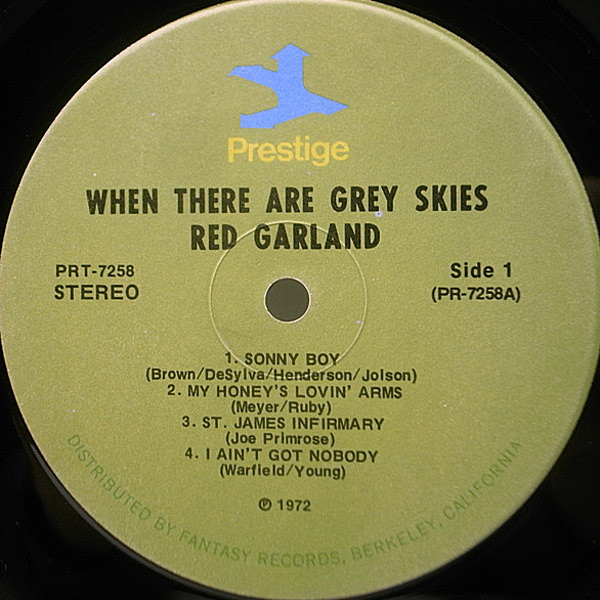 その他 LP Red Garland When There Are Grey Skies VIJJ30071 PRESTIGE /00260 Red Garland – When There Are Grey Skies – Vinyl (LP, Album