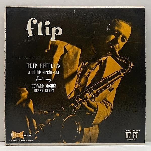 レコードメイン画像：良好盤!! Clef オリジナル MONO 深溝 FLIP PHILLIPS Flip - Collates (MG C-693) w/ HOWARD McGHEE, BENNY GREEN, HANK JONES ほか