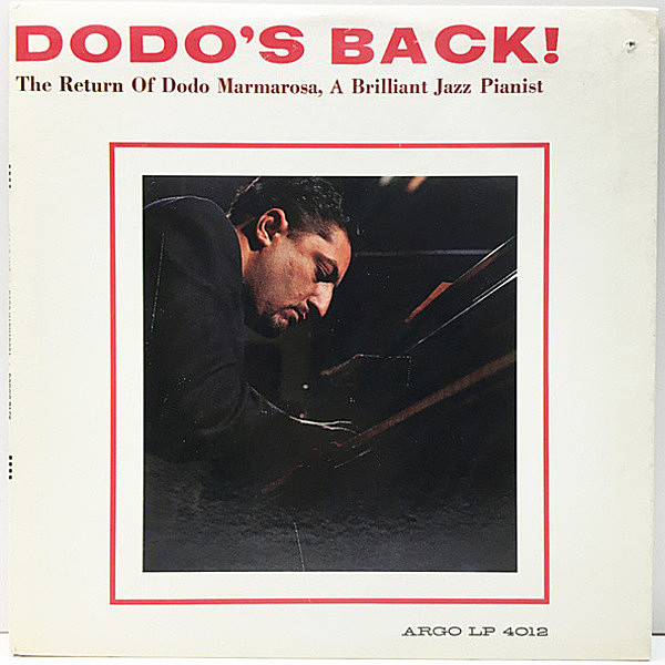 レコードメイン画像：レアな良好品!! MONO ターコイズ 深溝 USオリジナル DODO MARMAROSA Dodo's Back (Argo 4012) 幻のピアニスト、ドド・マーマローサ Lp