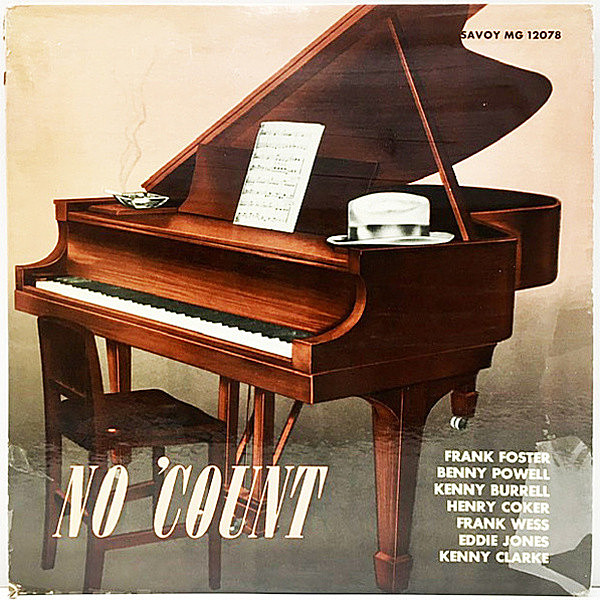 レコードメイン画像：【Kenny Burrell参加】MONO 手書きRVG コーティング仕様 FRANK FOSTER No' Count (Savoy MG 12078) モノラル Lp 概ね良好！