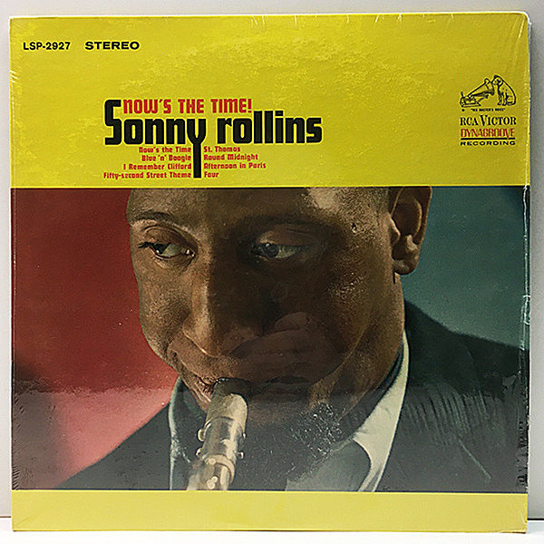 レコードメイン画像：【パーフェクト極美品】初版 太字DYNAGROOVE 米 USオリジナル SONNY ROLLINS Now's The Time! (RCA LSP 2927) Herbie Hancock, Ron Carter