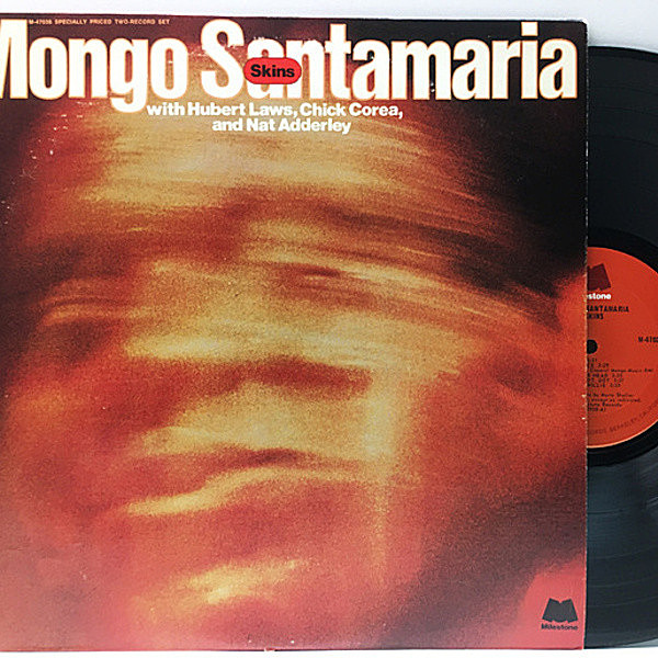 レコードメイン画像：【Dirty Willie／Happy Nowなど収録】美品 US 2Lp MONGO SANTAMARIA Skins ('76 Milestone) 好曲をたっぷり詰め込んだ充実の全19曲！