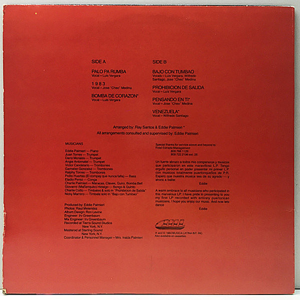 EDDIE PALMIERI / Palo Pa Rumba (LP) / Musica Latina