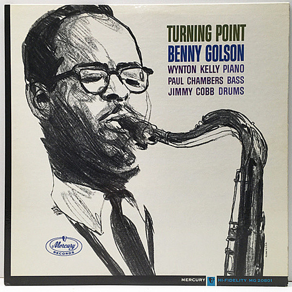 レコードメイン画像：レア!! MONO プロモ盤 ライム 深溝 USオリジナル BENNY GOLSON Turning Point ('63 Mercury) Wynton Kelly, Paul Chambers, Jimmy Cobb