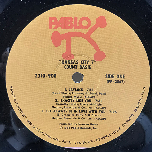 COUNT BASIE / Kansas City 7 (LP) / Pablo | WAXPEND RECORDS