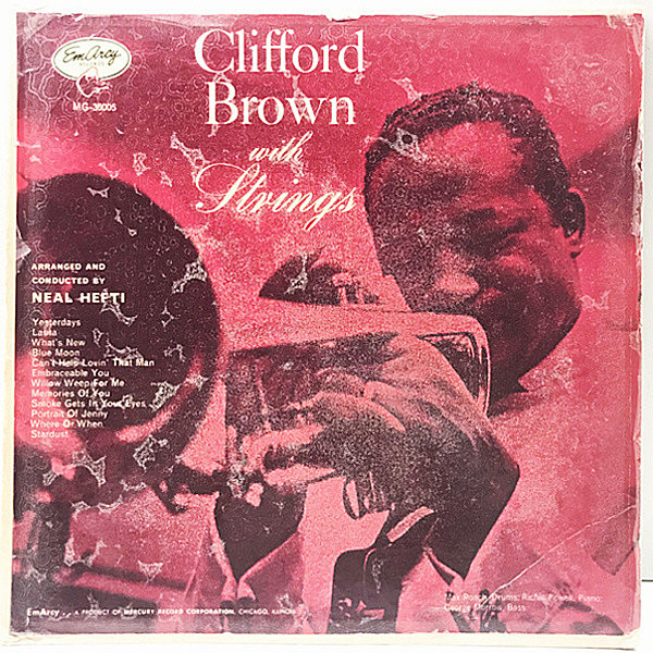 レコードメイン画像：MONO 小ドラマー 深溝 CLIFFORD BROWN With Strings ('55 EmArcy MG-36005) コーティング仕様 US 初期プレス Lp モノラル