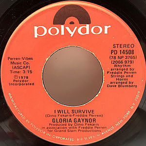 レコード画像：GLORIA GAYNOR / I Will Survive