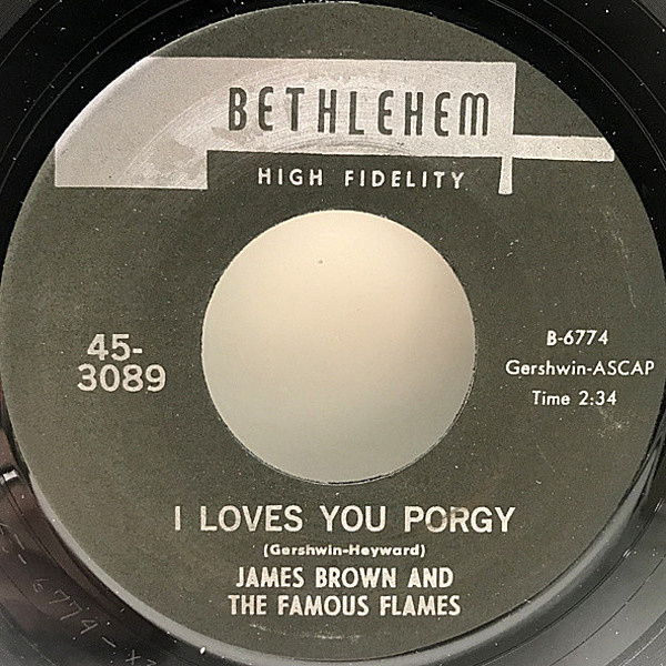 レコードメイン画像：【無比なJB節たっぷりで歌い上げたI Loves You Porgy】美品 7インチ USオリジナル JAMES BROWN c/w Yours And Mine ('65 Bethlehem) 45's