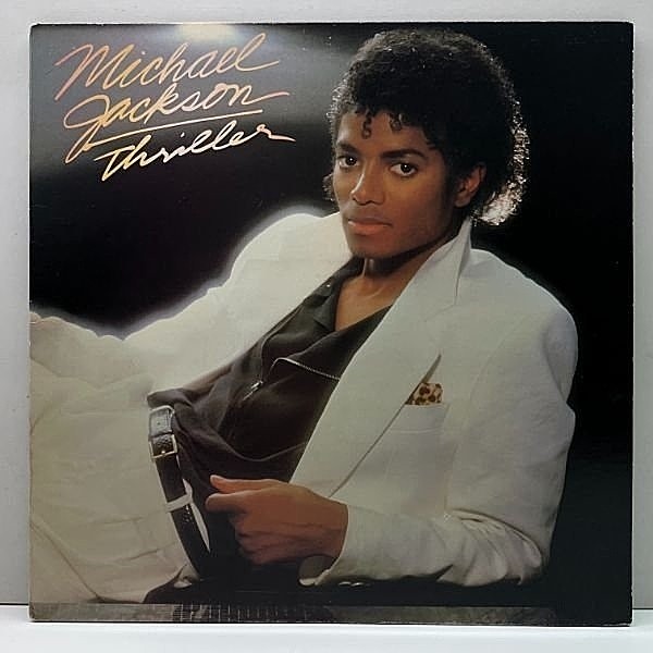 レコードメイン画像：稀少【MJ記載無し2ライン・英番1桁】US 完全オリジナル MICHAEL JACKSON Thriller (Epic QE 38112) マイケル・ジャクソン／スリラー 米初回