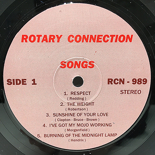 ROTARY CONNECTION / Songs (LP) / Not On Label | WAXPEND RECORDS