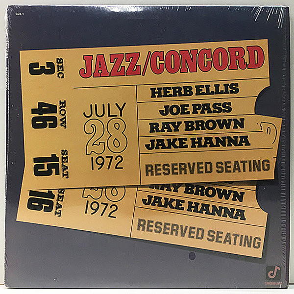 レコードメイン画像：【記念すべきレーベル第一弾】シュリンク美品!! USオリジナル HERB ELLIS / JOE PASS / RAY BROWN / JAKE HANNA ('74 Concord Jazz CJ-1)