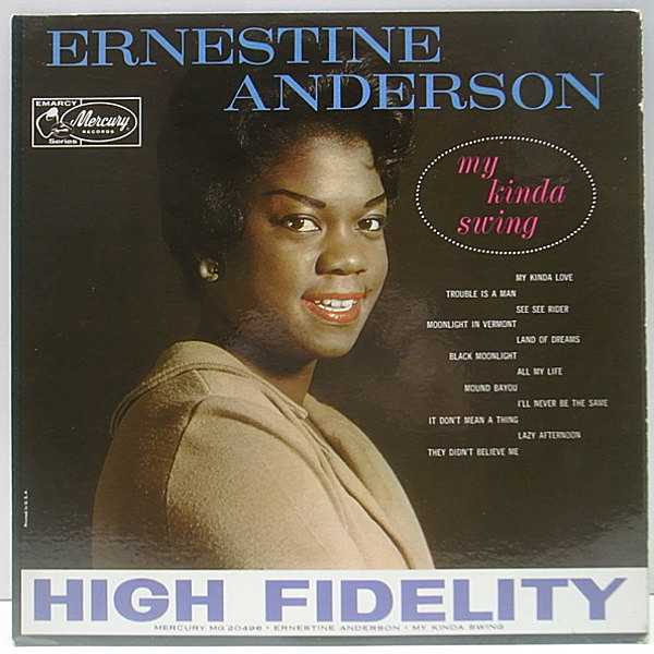 レコードメイン画像：1st黒ラベ 深溝 MONO Orig. ERNESTINE ANDERSON My Kinda Swing ('60 Mercury) Ernie Royal, Yusef Lateef, Hank Jones, Kenny Burrell