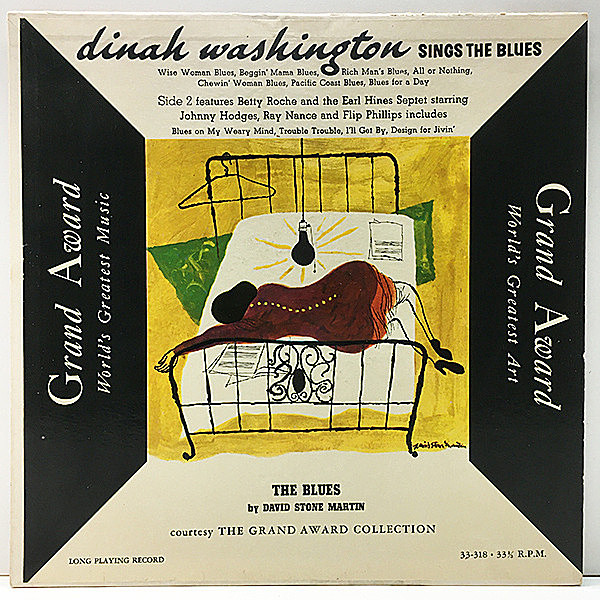 レコードメイン画像：【滅多に見ません】美盤!! MONO 深溝 USオリジナル DINAH WASHINGTON / BETTY ROCHE Sings The Blues (Grand Award) Charles Mingus ほか