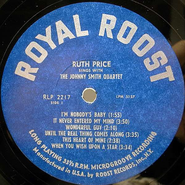 RUTH PRICE / JOHNNY SMITH / Ruth Price Sings With The Johnny