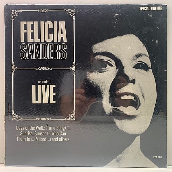 レコードメイン画像：入手難!シールド未開封! MONO 米オリジナル FELICIA SANDERS Live (Special Editions) 自主 US Private フェリシア・サンダース 傑作ライヴ