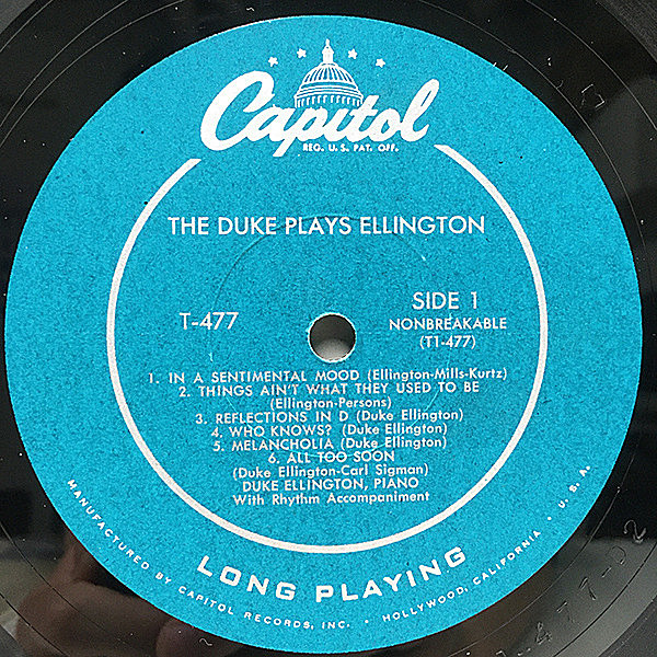 DUKE ELLINGTON / The Duke Plays Ellington (LP) / Capitol