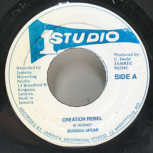 レコードメイン画像：【スタワン・ルーツ不朽の名作】7'' JAMAICAプレス BURNING SPEAR Creation Rebel (Studio One) バーニング・スピア Roots Reggae 45's