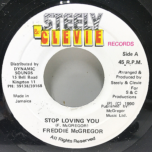 レコードメイン画像：【FAR EAST LOVERS】美盤!! 7'' JAオリジナル FREDDIE MCGREGOR Stop Loving You ('90 Steely & Clevie) 爽快ラヴ・ソング！