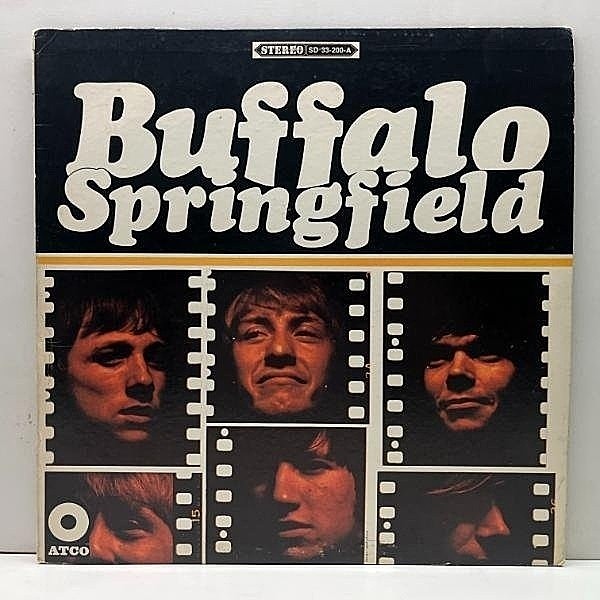 レコードメイン画像：Rare!!【RCA仕様・黒レター・深溝】紫茶 3色ラベ USオリジナル BUFFALO SPRINGFIELD 1st デビュー (ATCO SD 33-200) w/ Neil Young