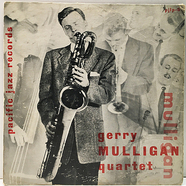 レコードメイン画像：10'' FLAT 米オリジナル GERRY MULLIGAN QUARTET ('53 Pacific Jazz PJ-5) CHET BAKERを迎えてのピアノレス・カルテット 大名盤