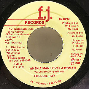 レコード画像：FREDDIE ROY / When A Man Loves A Woman
