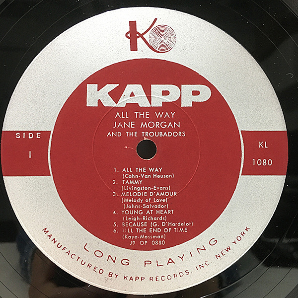 JANE MORGAN / All The Way (LP) / Kapp | WAXPEND RECORDS