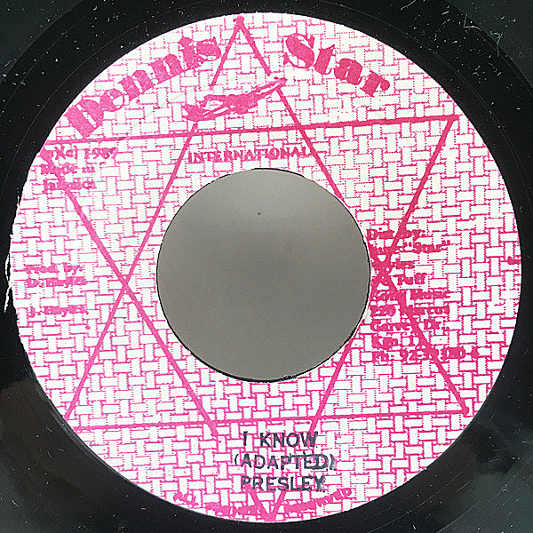 レコードメイン画像：【オブスキュア・レゲエ／OBSCURE REGGAE】7'' JAオリジナル PRESLEY GOLDING I Know [adapted] ('89 Dennis Star) Dancehall 45's