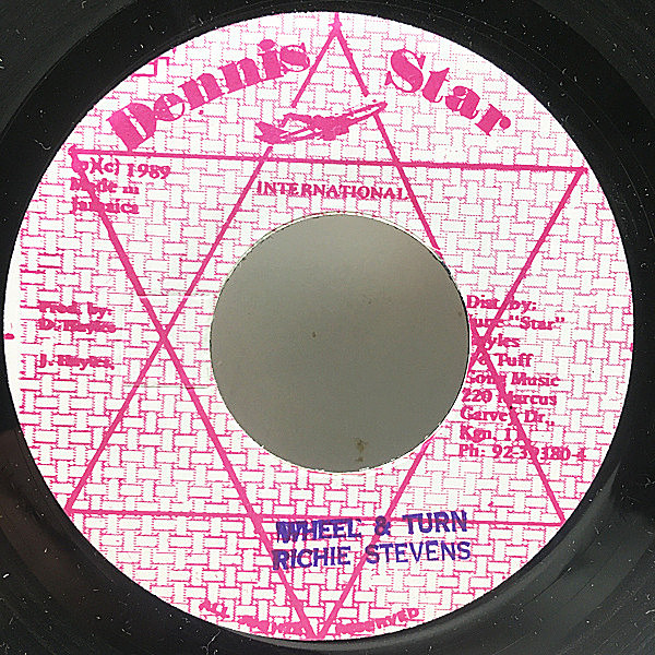 レコードメイン画像：【ナイスな歌モノ】7'' JAオリジナル RICHIE STEVENS Wheel & Turn ('89 Dennis Star) Dancehall リッチー・スティーブンス 45's シングル