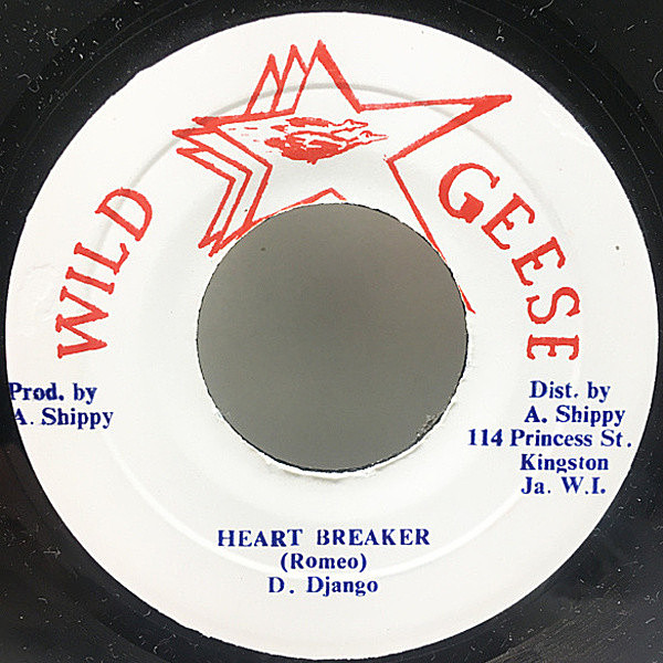 レコードメイン画像：【味でまくり！ダンスホール・クラシック】珍しい7インチ JAオリジナル ROMEO DJANGO [D. DJANGO] Heart Breaker (Wild Geese) 45 シングル
