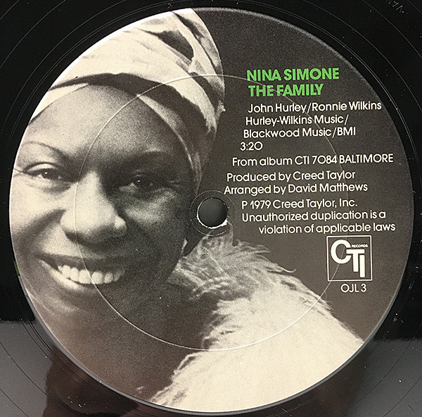 NINA SIMONE / The Family / Baltimore (12) / CTI | WAXPEND