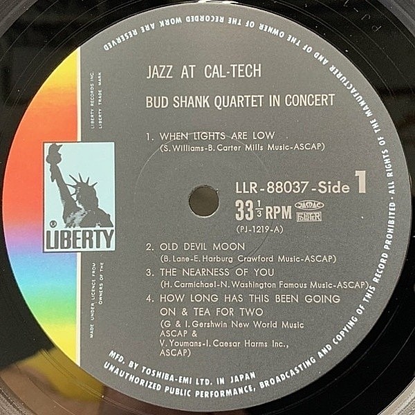 BUD SHANK / BOB COOPER / Jazz At Cal-Tech (LP) / Liberty
