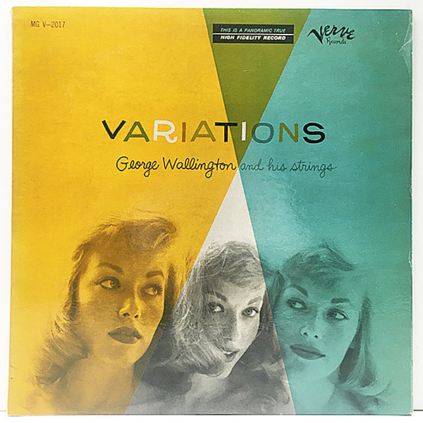 レコードメイン画像：美品!! 巻きコーティング MONO 深溝 GEORGE WALLINGTON Variations (Verve V-2017) Art Taylor, Curley Russell ほか