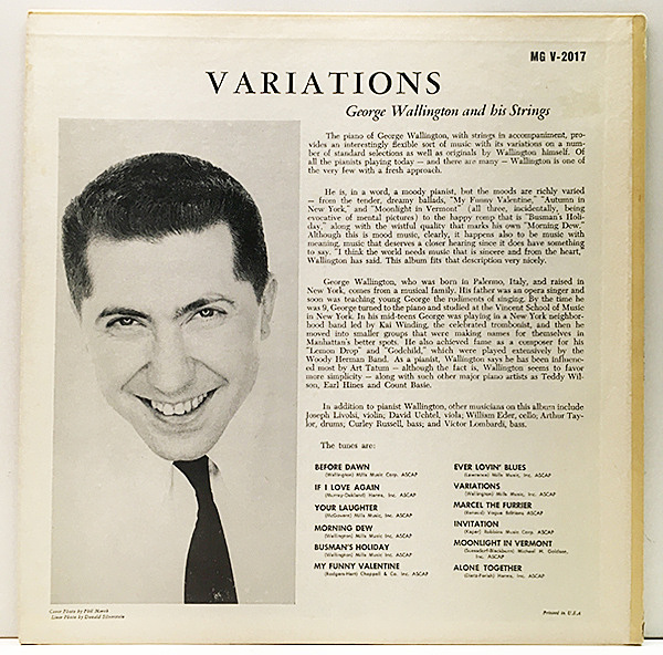 GEORGE WALLINGTON / Variations (LP) / Verve | WAXPEND RECORDS