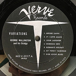 GEORGE WALLINGTON / Variations (LP) / Verve | WAXPEND RECORDS
