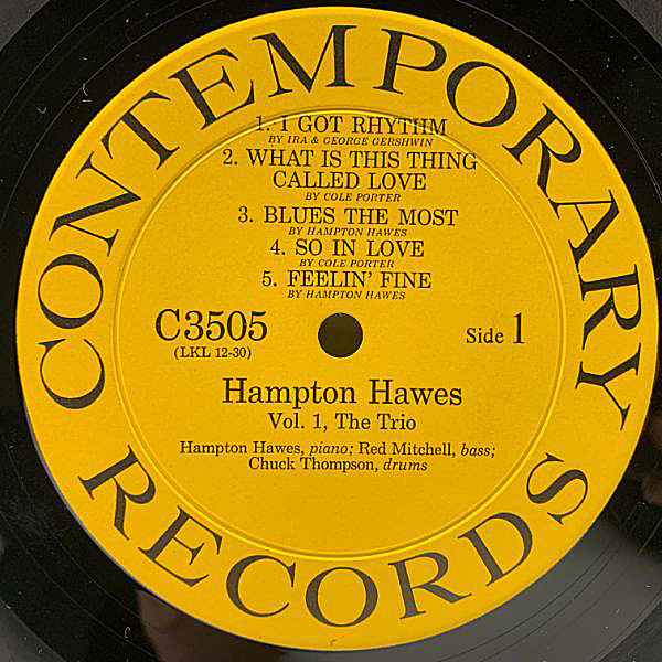 ジャズレコードセットHampton Hawes etc. HAMPTON HAWES / Trio, Vol. 1 (LP) / Contemporary | WAXPEND