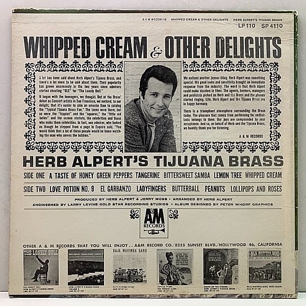 HERB ALPERT - WHIPPED CREAM / オールナイトニッポン HERB ALPERT / Whipped Cream & Other Delights (LP) / A&M