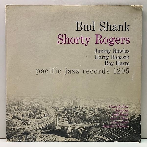 レコードメイン画像：稀少な良好盤!! MONO 1st 黒銀ラベル 深溝 USオリジナル BUD SHANK / SHORTY ROGERS / BILL PERKINS (Pacific Jazz PJ 1205) 昼と夜