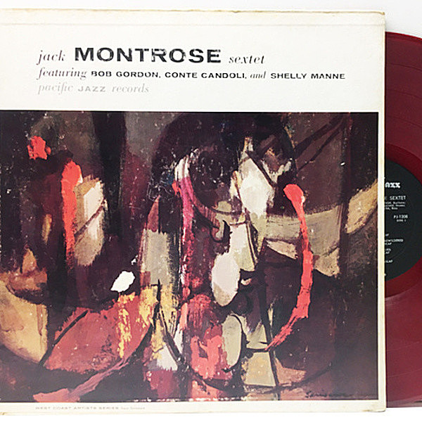レコードメイン画像：【盤なかなか良好】初版 FLAT 赤盤 US 完全オリジナル JACK MONTROSE SEXTET ('55 Pacific Jazz PJ-1208) Bob Gordon, Conte Candoli ほか