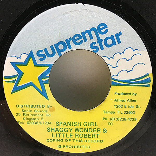 レコードメイン画像：【MADONNA／La Isla Bonita！まんまのフレーズ】マイナー7'' JAオリジナル SHAGGY WONDER & LITTLE ROBERT Spanish Girl マドンナ 名曲