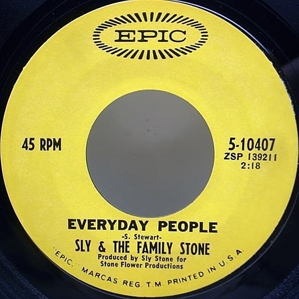 レコードメイン画像：美盤 SLY & THE FAMILY STONE Everyday People / Sing A Simple