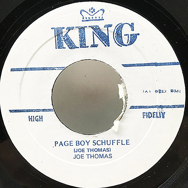 レコードメイン画像：【シャッフルR&B／BLUES】JAMAICA盤 7インチ JOE THOMAS Page Boy Shuffle／MARVIN & JOHNNY Tick Tock (King) 45's