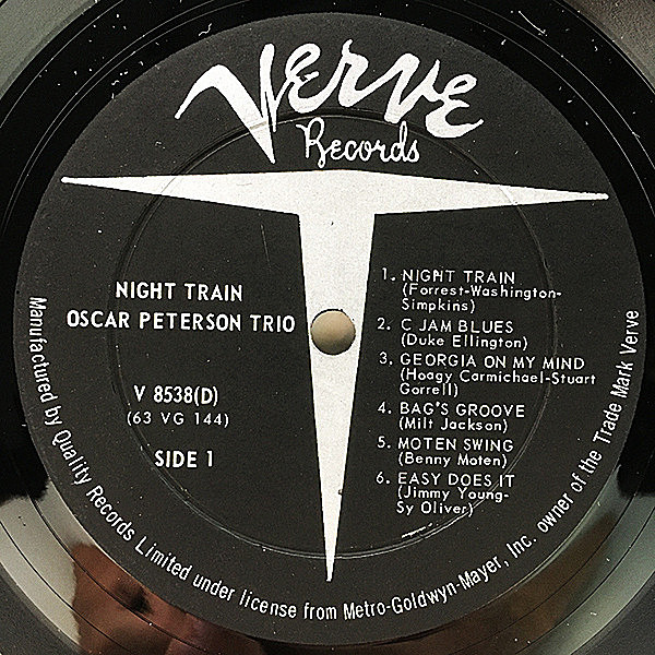 OSCAR PETERSON / Night Train (LP) / Verve | WAXPEND RECORDS