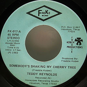 レコード画像：TEDDY REYNOLDS / Somebody's Shaking My Cherry Tree