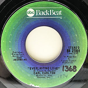 レコード画像：CARL CARLTON / Everlasting Love