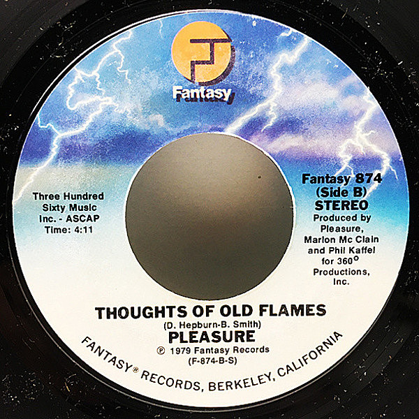 レコードメイン画像：【MAIN SOURCE サンプリング／極上メロウ Thoughts of Old Flames 収録】USオリジナル PLEASURE Glide ('79 Fantasy) 7'' シングル 45's
