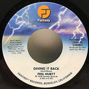 レコード画像：PHIL HURTT / Giving It Back / Where The Love Is