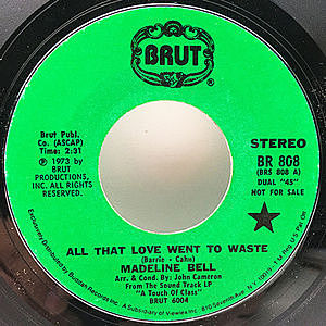 レコード画像：MADELINE BELL / All That Love Went To Waste