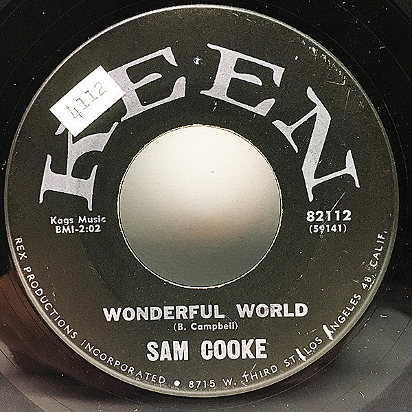 レコードメイン画像：良好!! 7'' USオリジナル SAM COOKE Wonderful World / Along The Navajo Trail ('60 Keen) サム・クック／ワンダフル・ワールド 45's